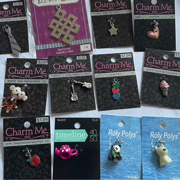 Lot of 12 Jewelry Making Charms / Pendants / Beads - Picture 2 of 15